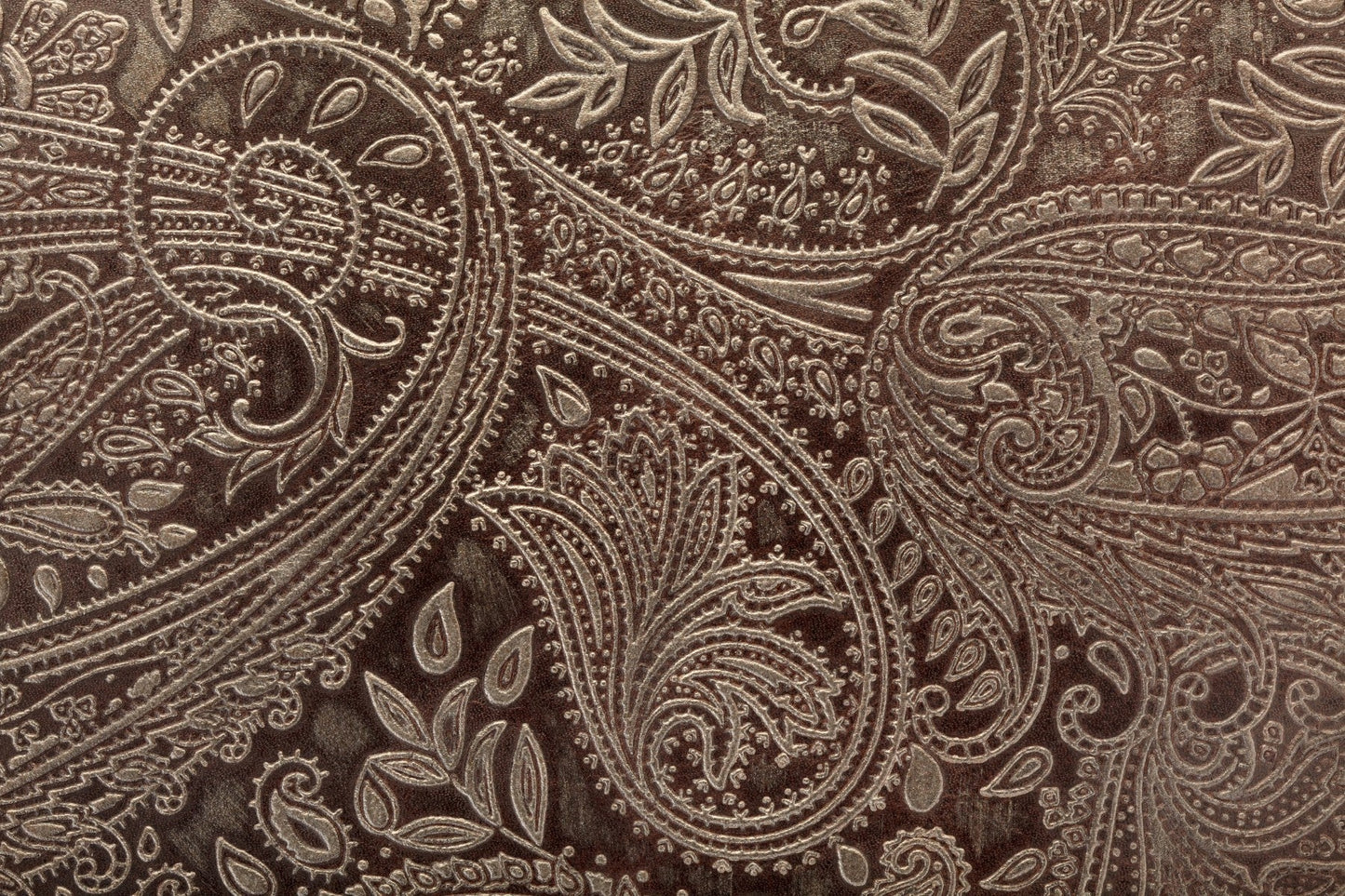 Dark Brown Tooled Leather - Adhesive Vinyl Wrap