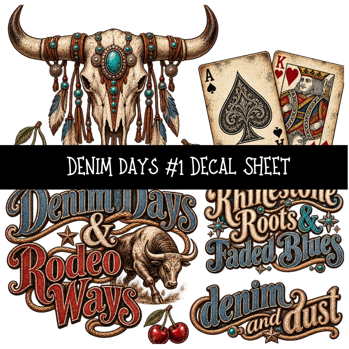 Denim Days UV DTF Decal sheets 15 Designs available