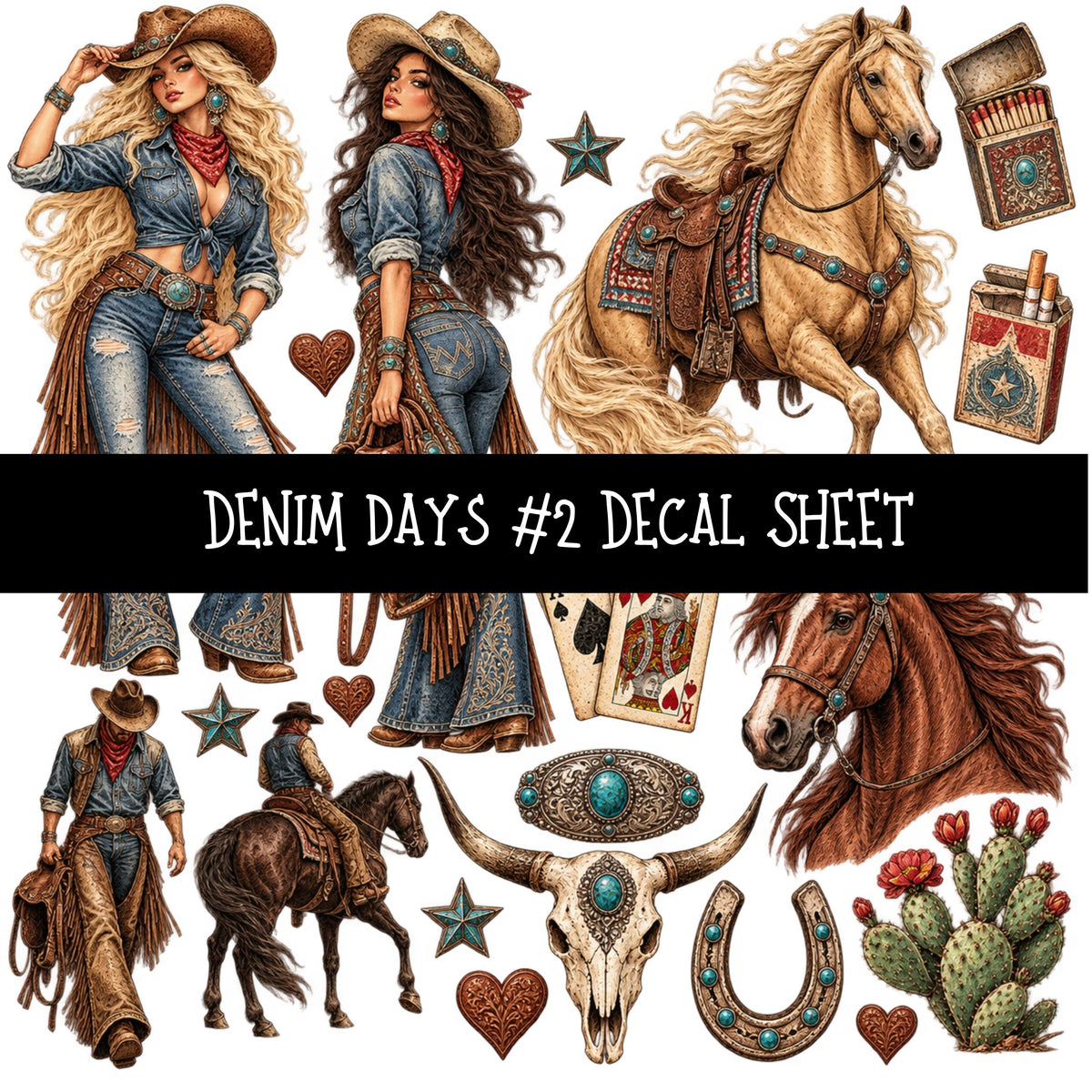 Denim Days UV DTF Decal sheets 15 Designs available