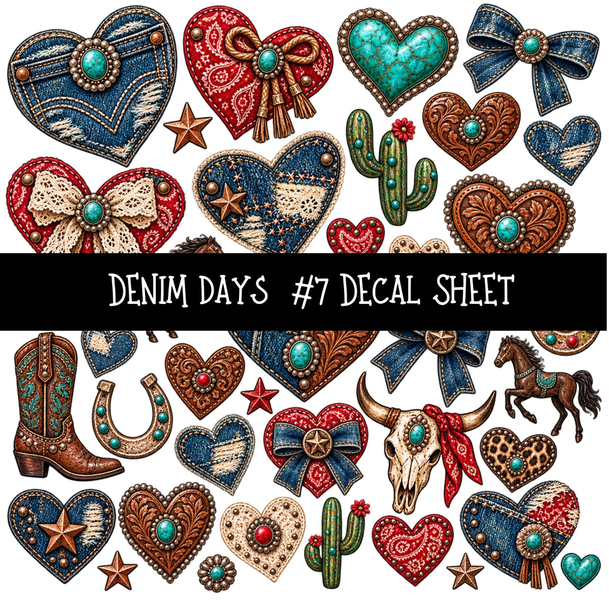 Denim Days UV DTF Decal sheets 15 Designs available