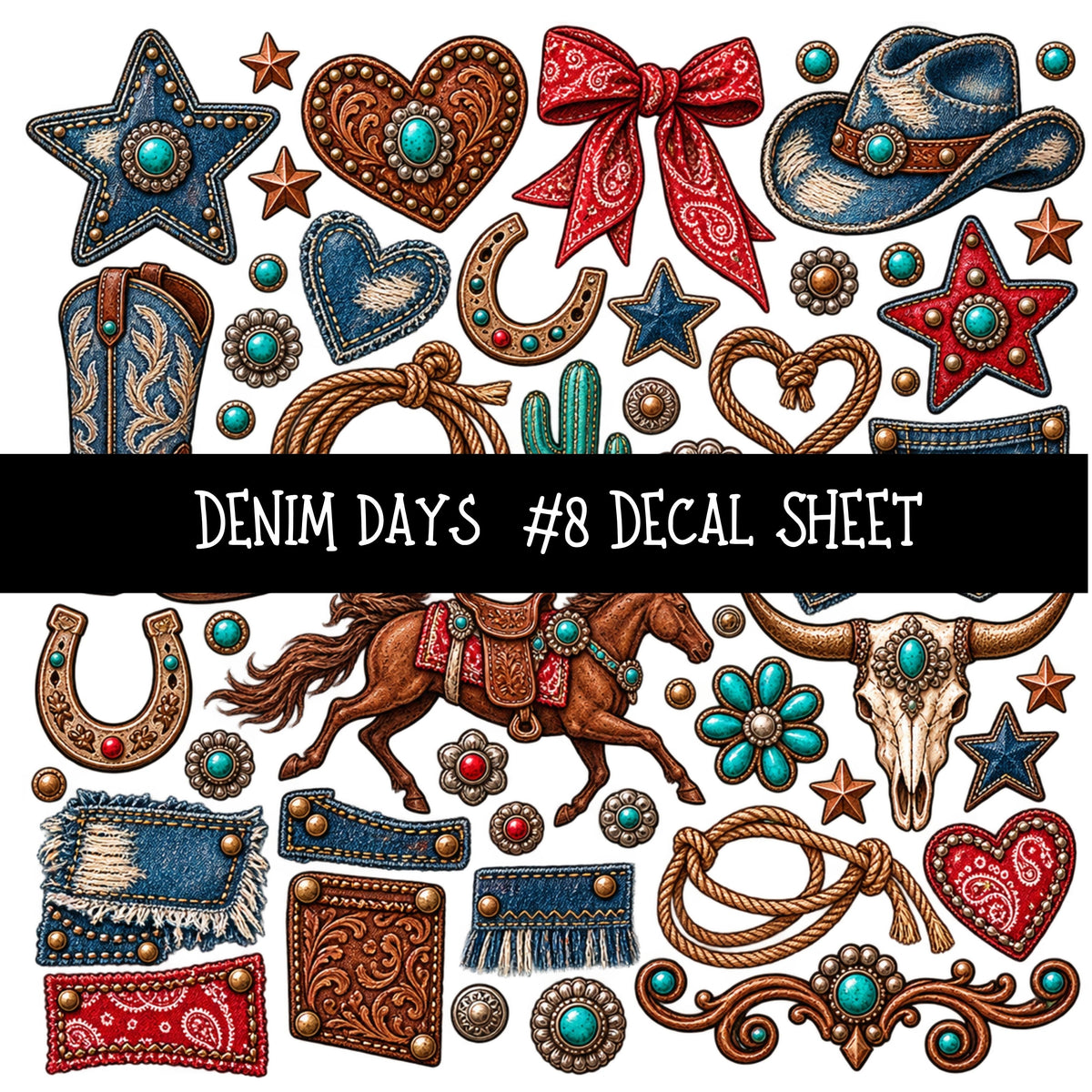 Denim Days UV DTF Decal sheets 15 Designs available