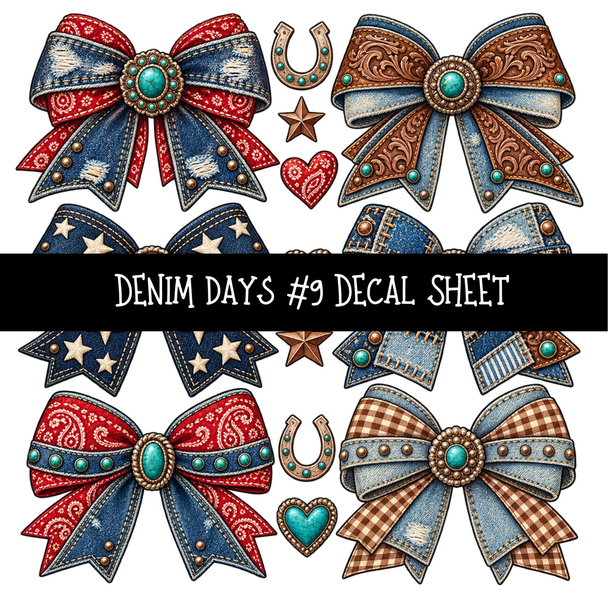 Denim Days UV DTF Decal sheets 15 Designs available