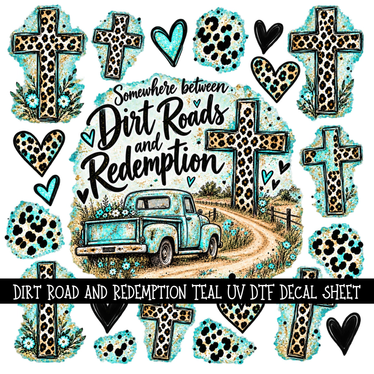 Dirt Road and Redemption UV DTF Decal sheet