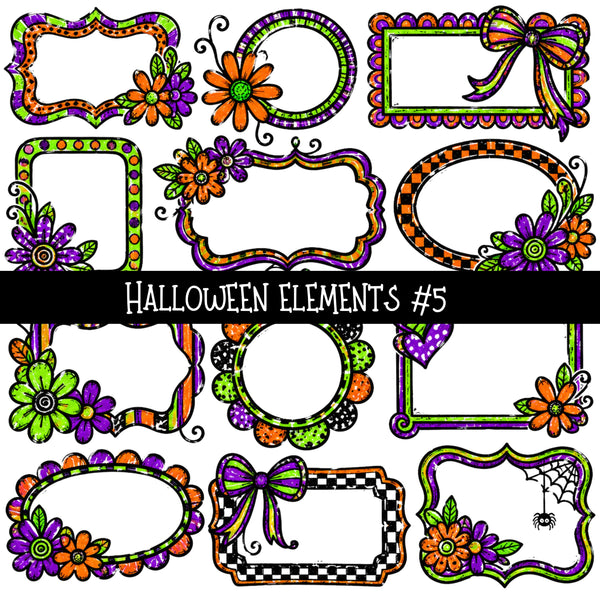 Distressed Halloween Elements UV DTF Decal sheets 10 Designs available