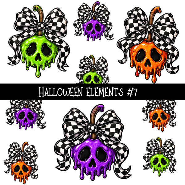 Distressed Halloween Elements UV DTF Decal sheets 10 Designs available