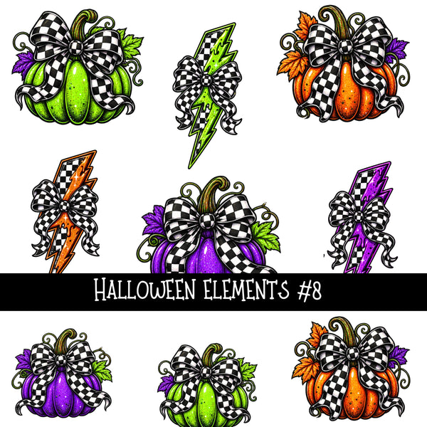 Distressed Halloween Elements UV DTF Decal sheets 10 Designs available