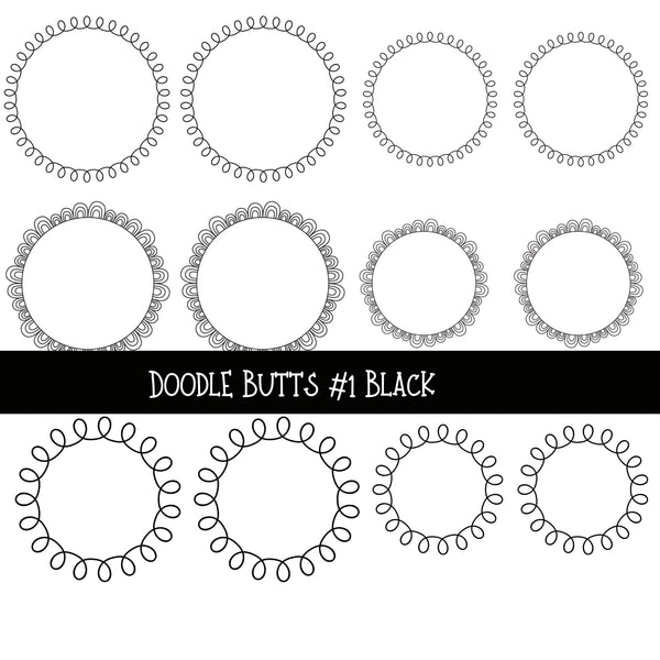 Doodle Butts UV DTF Decal sheets 6 design sheets available in 2 colors