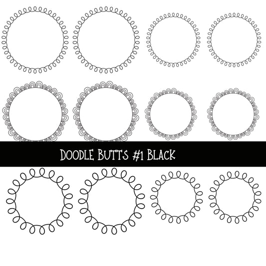Doodle Butts UV DTF Decal sheets 6 design sheets available in 2 colors