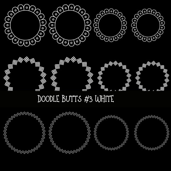 Doodle Butts UV DTF Decal sheets 6 design sheets available in 2 colors