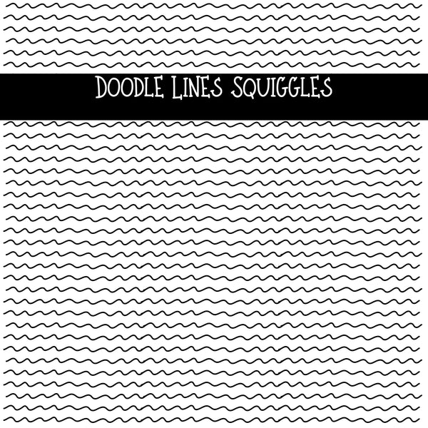 Doodle Lines Squiggles UV DTF Decal sheet