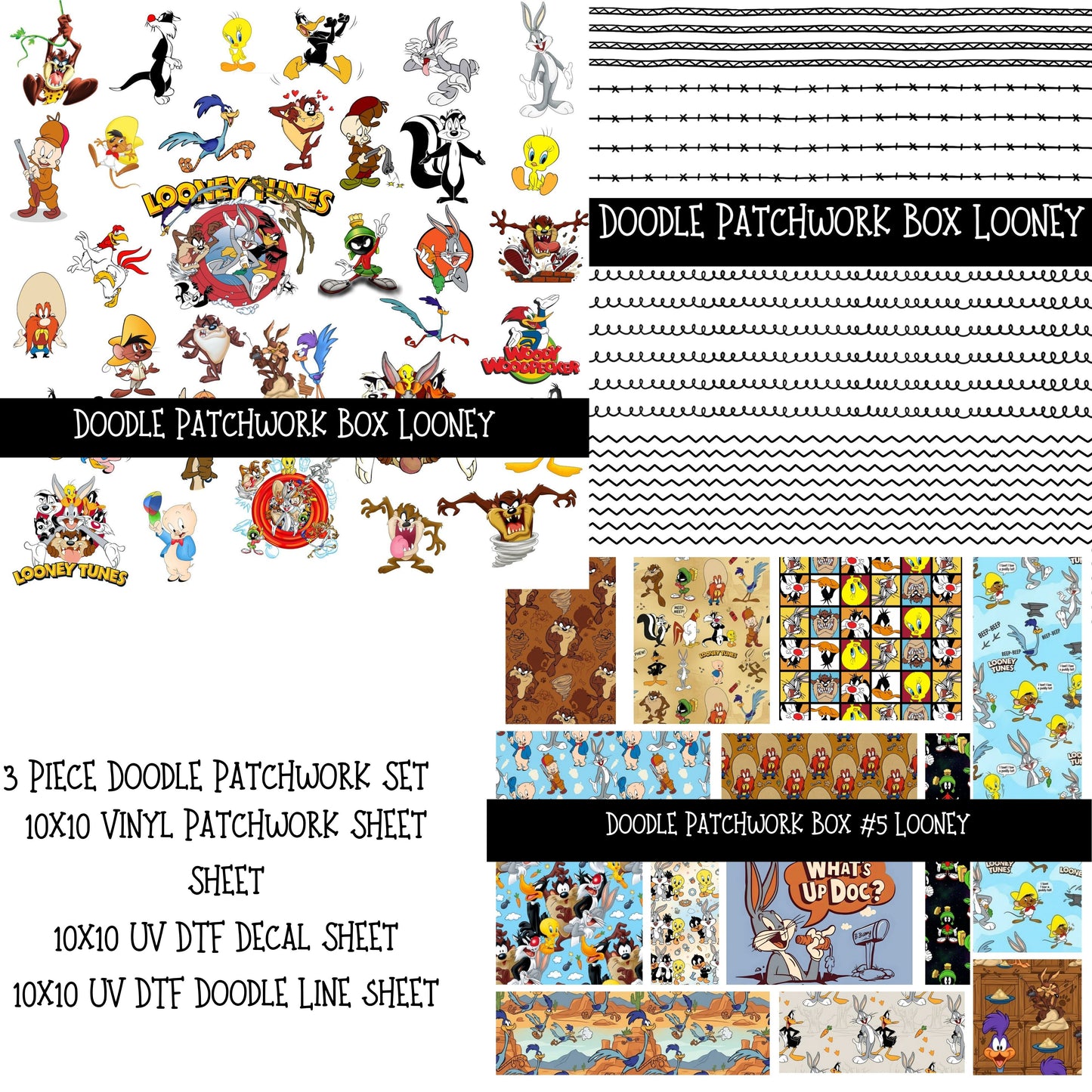 Goes on sale at Noon Central Time Limited Edition Doodle Patchwork Box (Order Alone) (Will Ship April 10th)