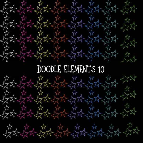 Doodle Elements UV DTF Decal sheets 11 Design Options