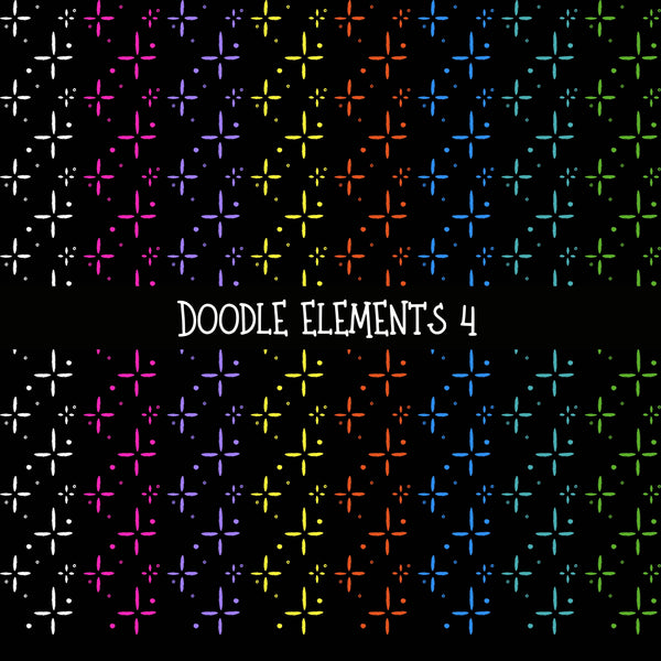 Doodle Elements UV DTF Decal sheets 11 Design Options