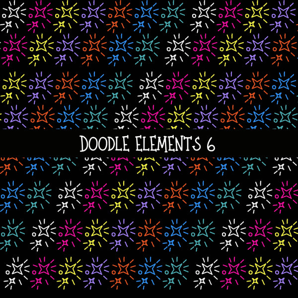 Doodle Elements UV DTF Decal sheets 11 Design Options