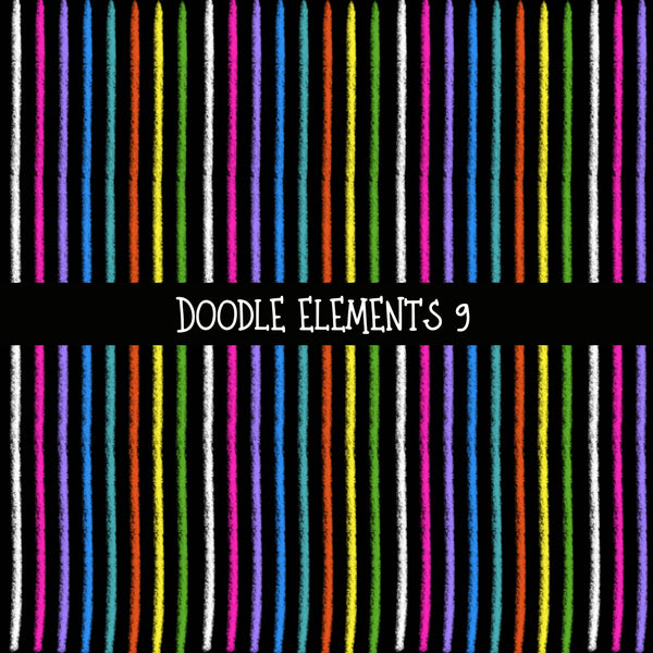 Doodle Elements UV DTF Decal sheets 11 Design Options