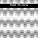Doodle Lines Zigzag UV DTF Decal sheet