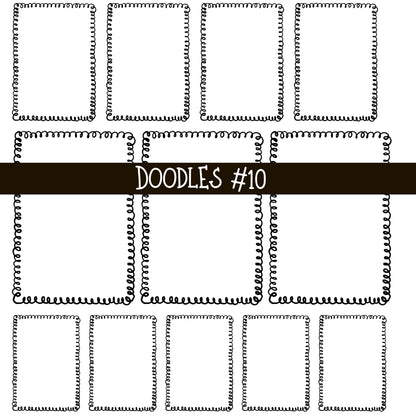Doodles Collection UV Decal sheets 12 designs 2 colors