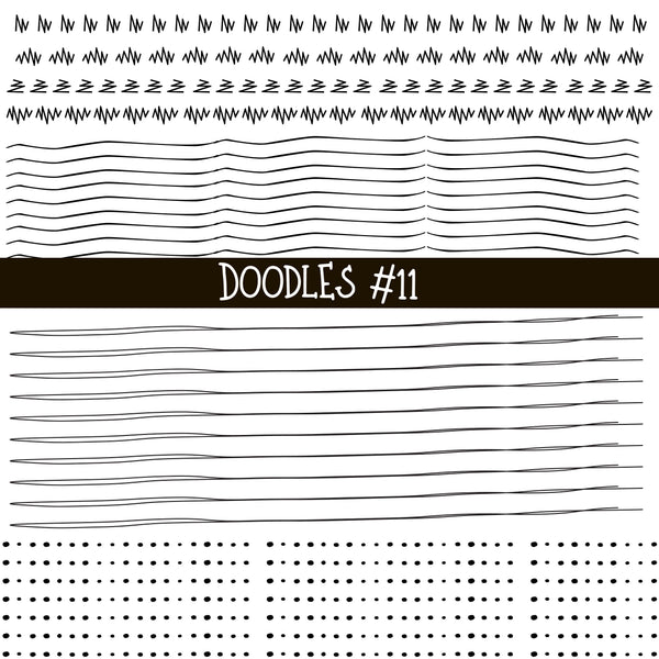 Doodles Collection UV Decal sheets 12 designs 2 colors