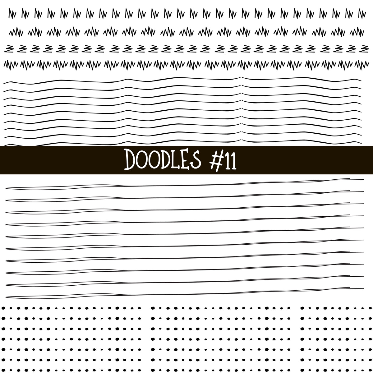 Doodles Collection UV Decal sheets 12 designs 2 colors
