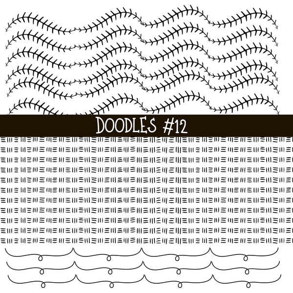 Doodles Collection UV Decal sheets 12 designs 2 colors