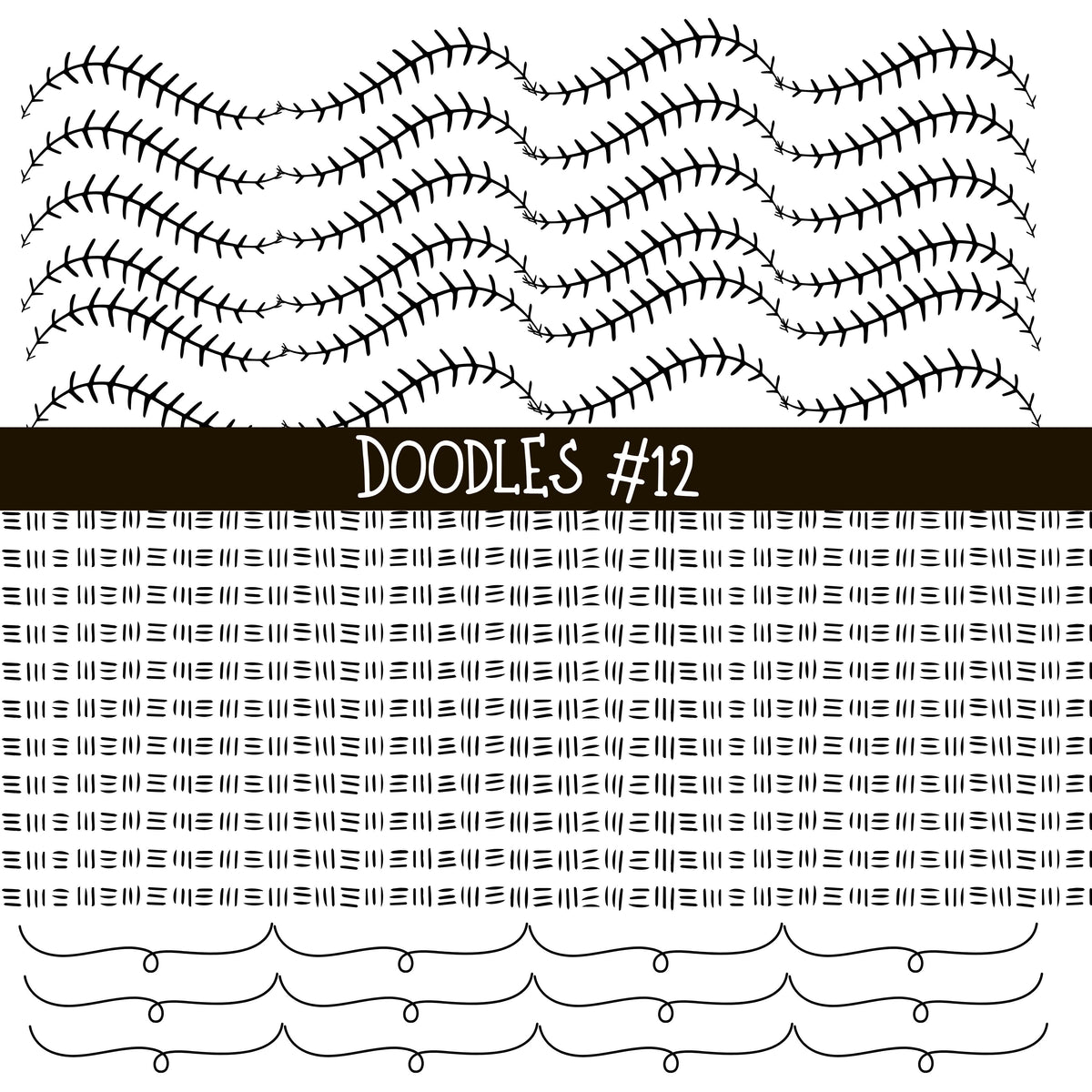 Doodles Collection UV Decal sheets 12 designs 2 colors