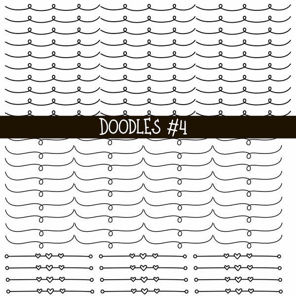 Doodles Collection UV Decal sheets 12 designs 2 colors