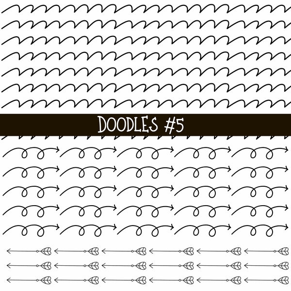 Doodles Collection UV Decal sheets 12 designs 2 colors