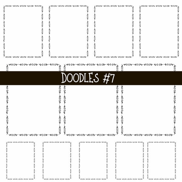 Doodles Collection UV Decal sheets 12 designs 2 colors