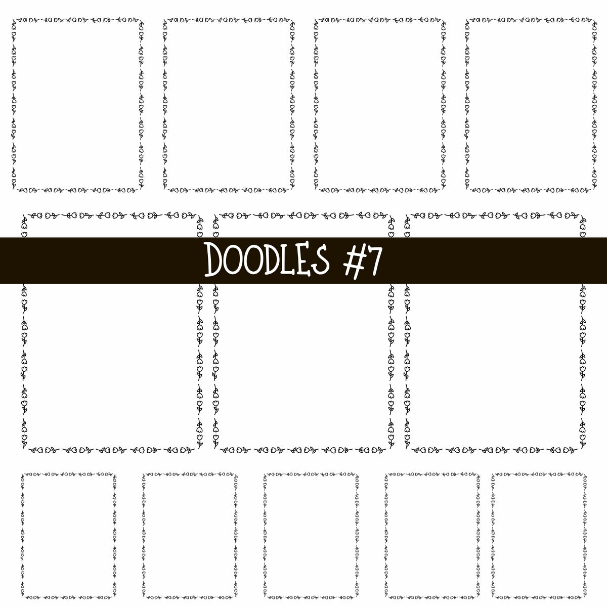 Doodles Collection UV Decal sheets 12 designs 2 colors