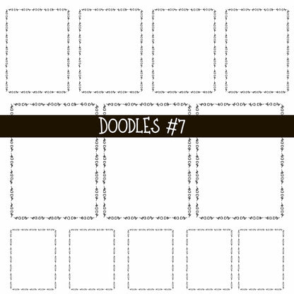 Doodles Collection UV Decal sheets 12 designs 2 colors