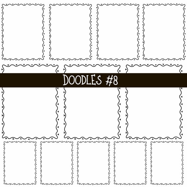 Doodles Collection UV Decal sheets 12 designs 2 colors