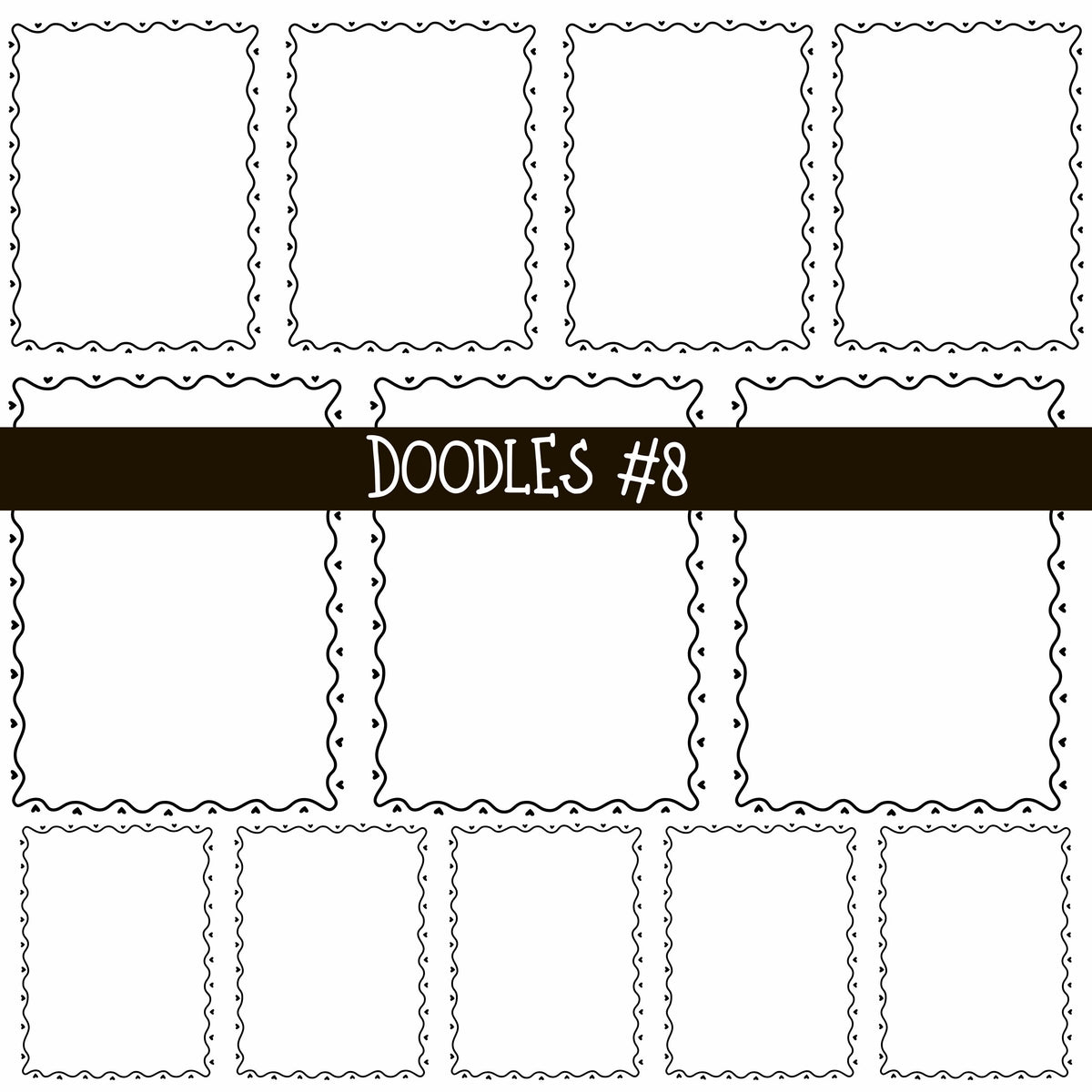 Doodles Collection UV Decal sheets 12 designs 2 colors