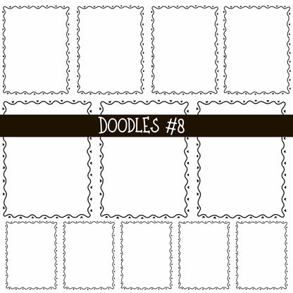 Doodles Collection UV Decal sheets 12 designs 2 colors