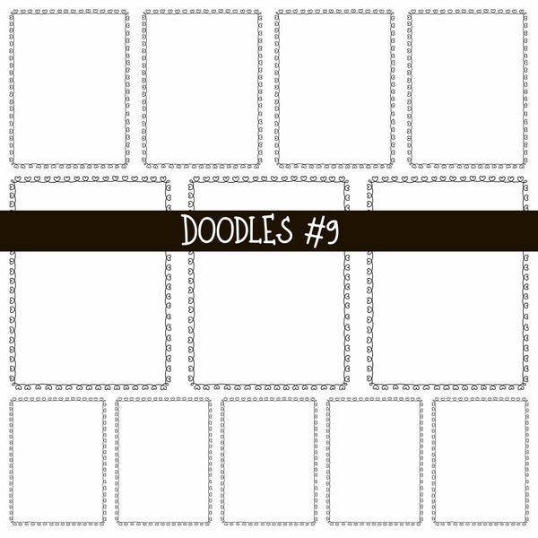 Doodles Collection UV Decal sheets 12 designs 2 colors