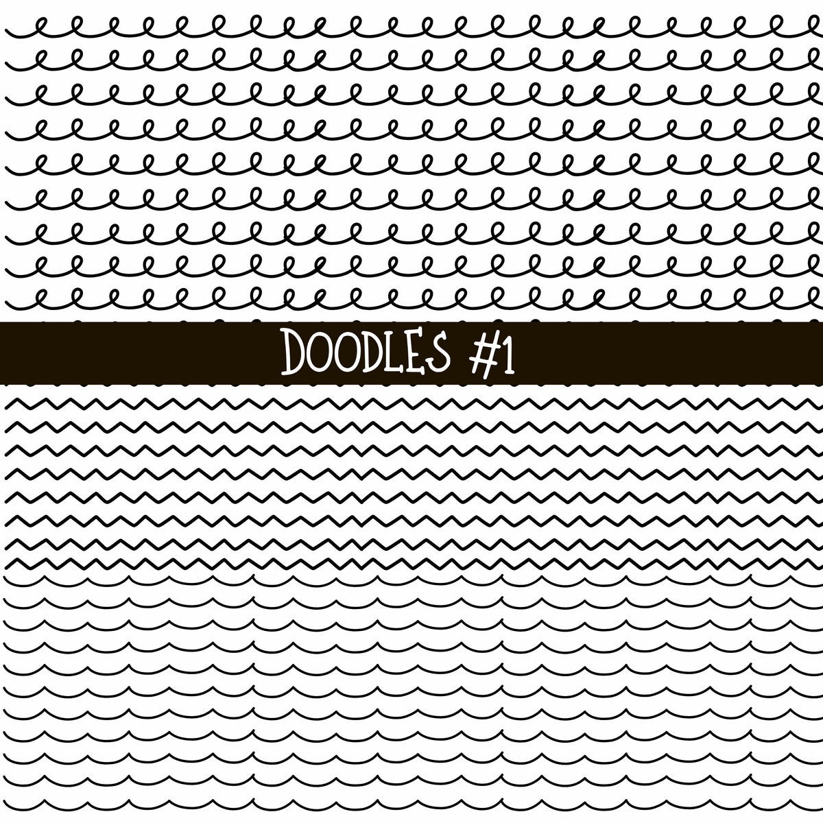 Doodles Collection UV Decal sheets 12 designs 2 colors