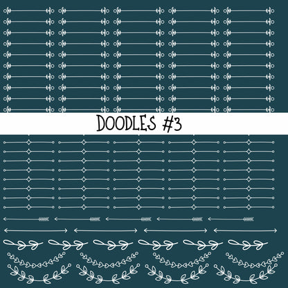 Doodles Collection UV Decal sheets 12 designs 2 colors