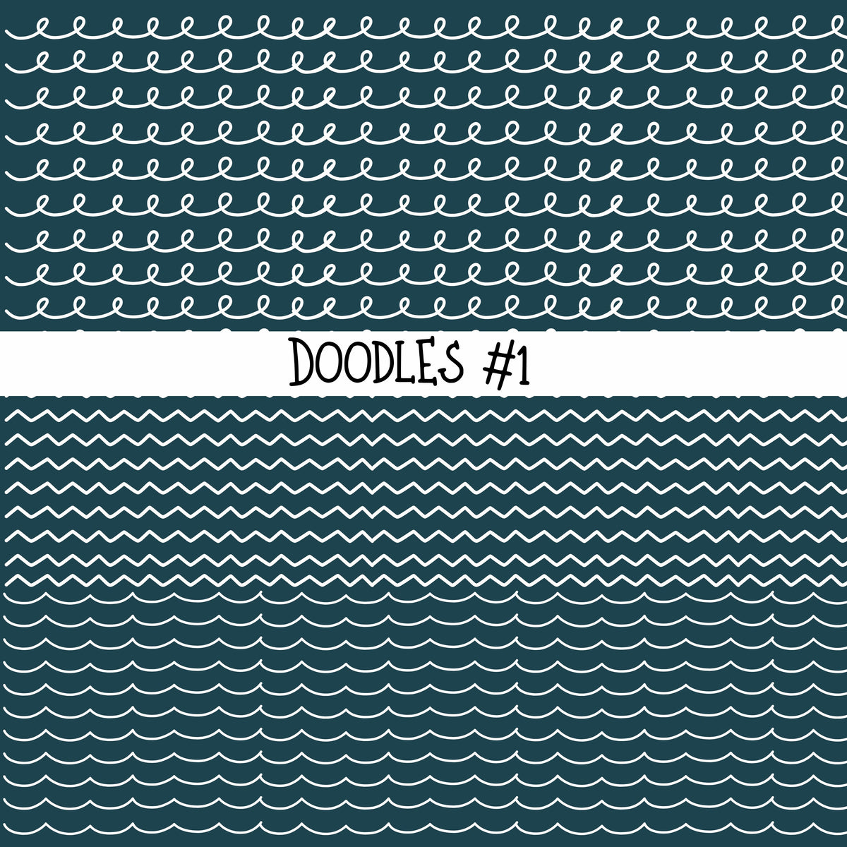 Doodles Collection UV Decal sheets 12 designs 2 colors