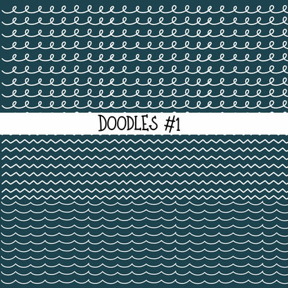 Doodles Collection UV Decal sheets 12 designs 2 colors