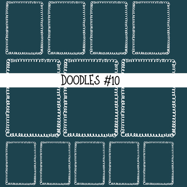 Doodles Collection UV Decal sheets 12 designs 2 colors