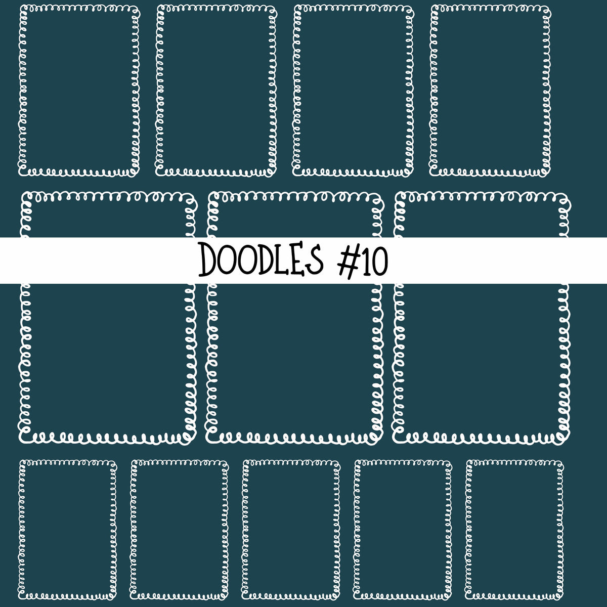 Doodles Collection UV Decal sheets 12 designs 2 colors