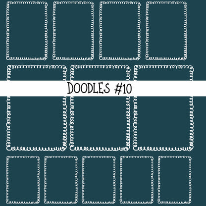 Doodles Collection UV Decal sheets 12 designs 2 colors