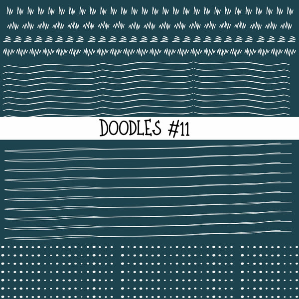 Doodles Collection UV Decal sheets 12 designs 2 colors