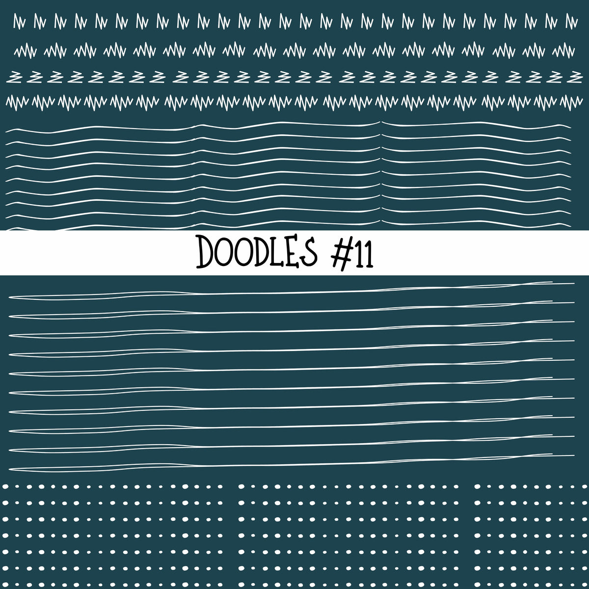 Doodles Collection UV Decal sheets 12 designs 2 colors