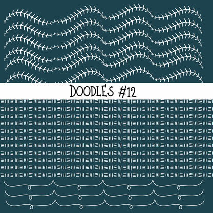 Doodles Collection UV Decal sheets 12 designs 2 colors