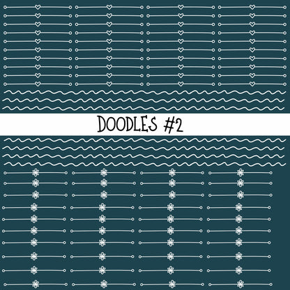 Doodles Collection UV Decal sheets 12 designs 2 colors