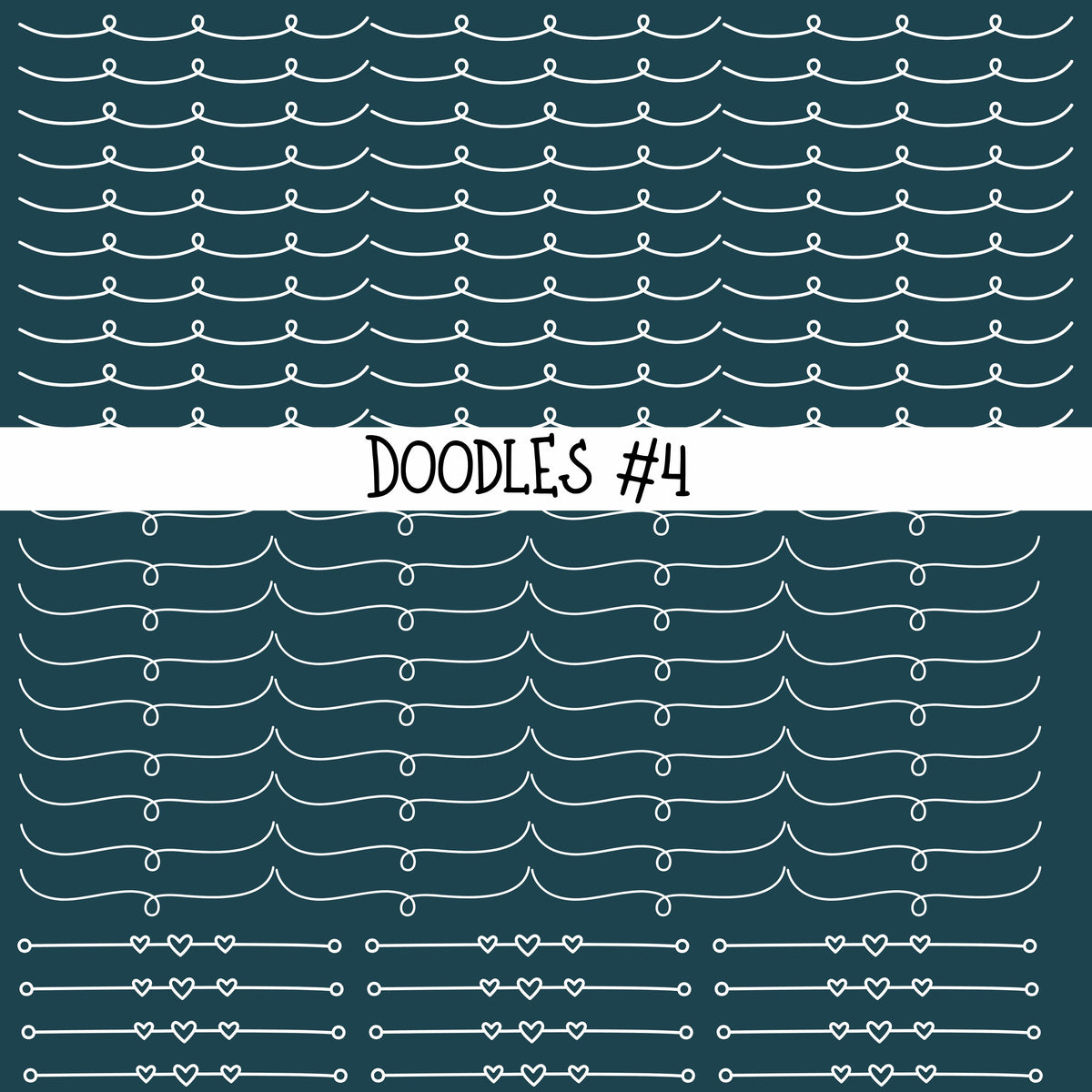 Doodles Collection UV Decal sheets 12 designs 2 colors