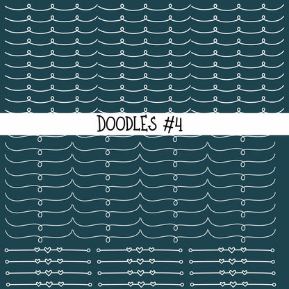 Doodles Collection UV Decal sheets 12 designs 2 colors
