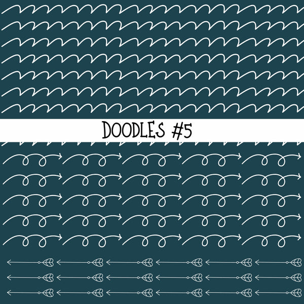 Doodles Collection UV Decal sheets 12 designs 2 colors