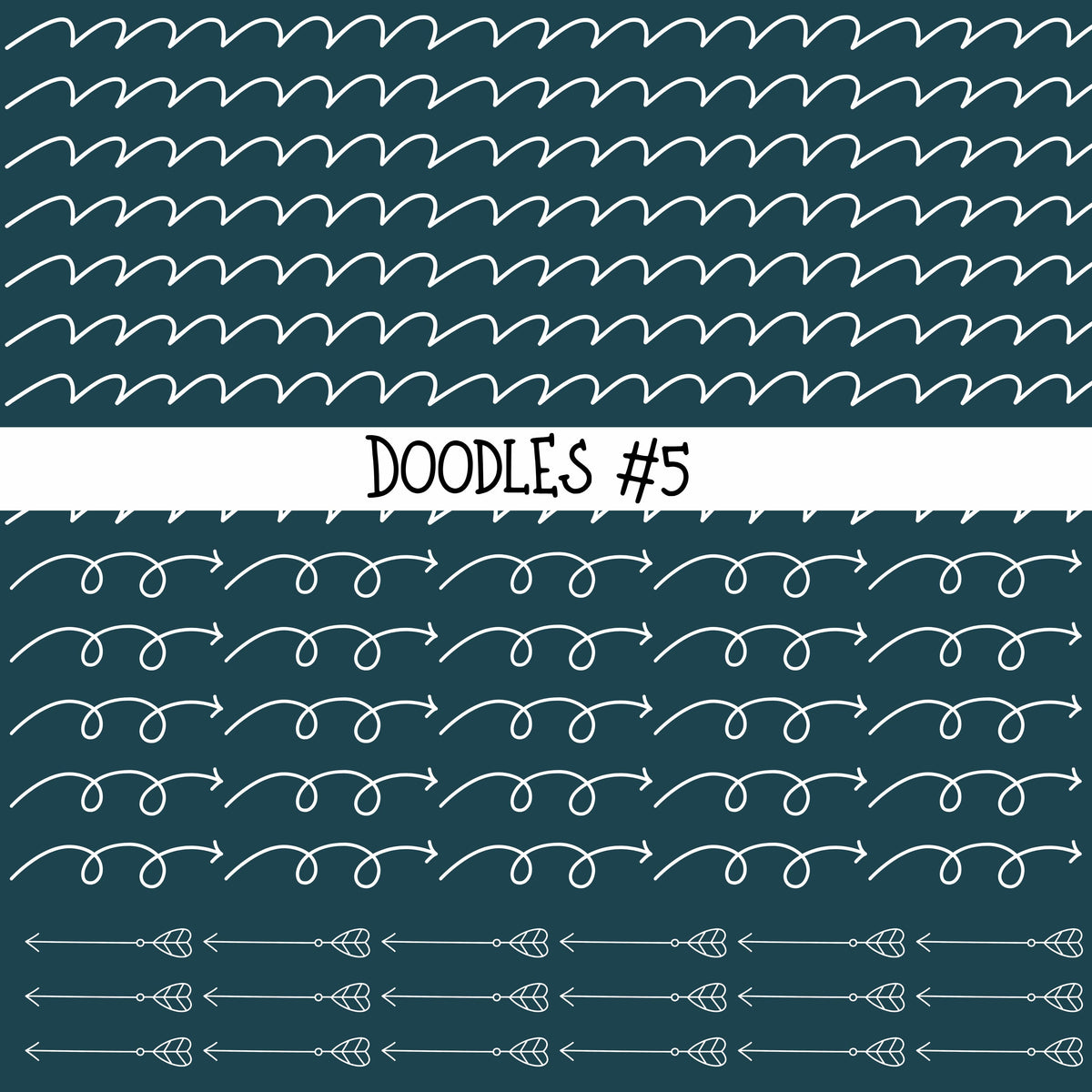 Doodles Collection UV Decal sheets 12 designs 2 colors