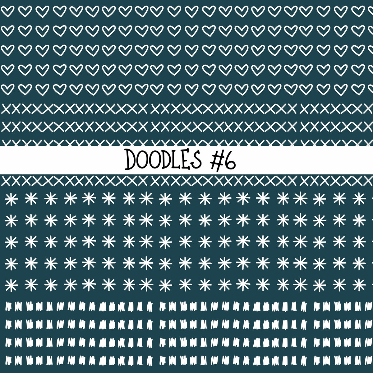 Doodles Collection UV Decal sheets 12 designs 2 colors